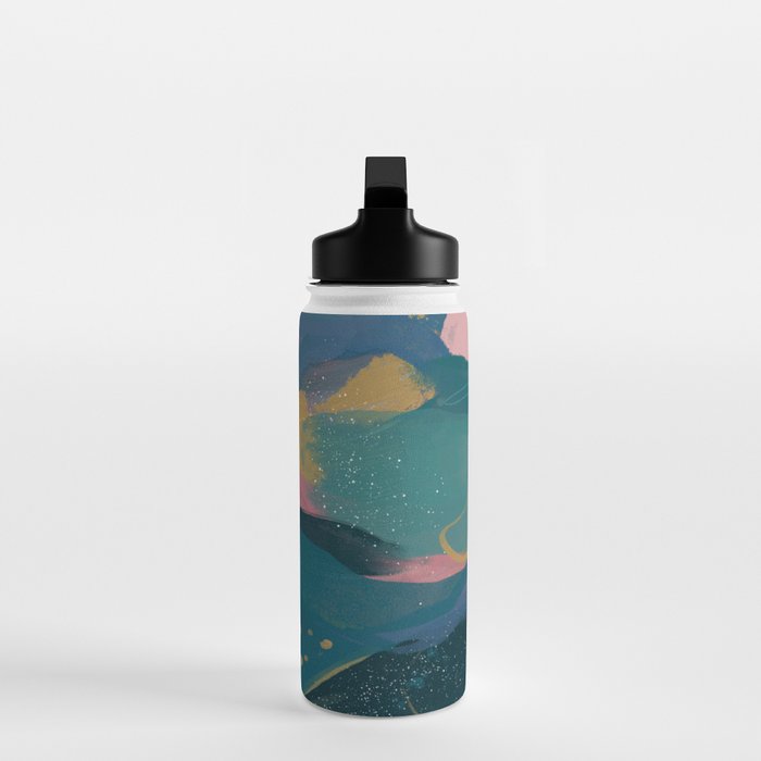 "You Are Worthy" Midnight Background Water Bottle Gallery Image 3