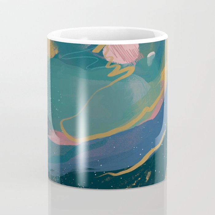 "You Are Worthy" Midnight Background Coffee Mug Gallery Image 4