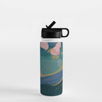 "You Are Worthy" Midnight Background Water Bottle Gallery Image 1