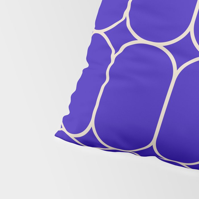 Mod Pods Pattern in Cobalt Blue and Beige Pillow Sham Gallery Image 4