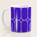 Mod Pods Pattern in Cobalt Blue and Beige Coffee Mug Gallery Image 3