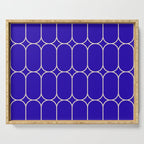 Mod Pods Pattern in Cobalt Blue and Beige Serving Tray Gallery Image 1