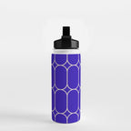 Mod Pods Pattern in Cobalt Blue and Beige Water Bottle Gallery Image 2