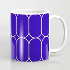 Mod Pods Pattern in Cobalt Blue and Beige Coffee Mug Gallery Image 1