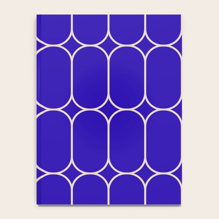 Mod Pods Pattern in Cobalt Blue and Beige Notebook Gallery Image 4