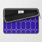 Mod Pods Pattern in Cobalt Blue and Beige Laptop Sleeve Gallery Image 2