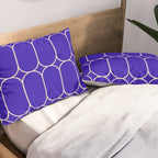 Mod Pods Pattern in Cobalt Blue and Beige Pillow Sham Gallery Image 2