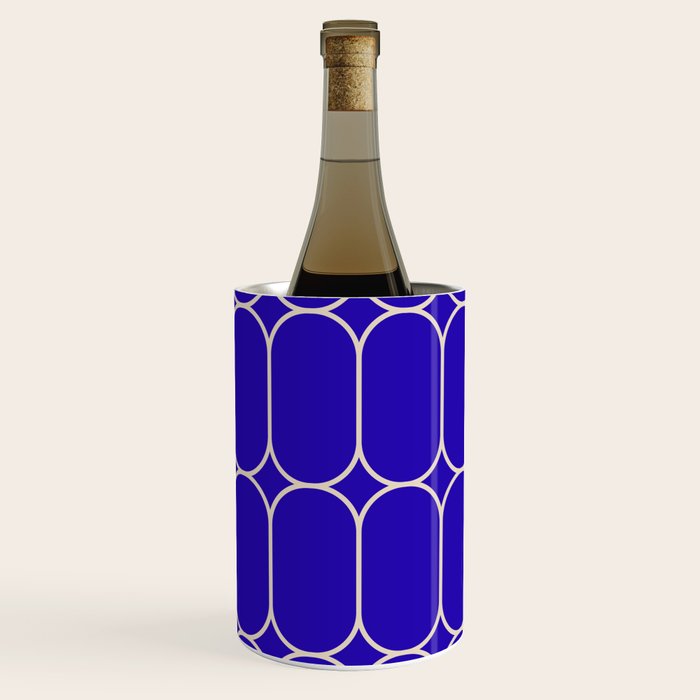 Mod Pods Pattern in Cobalt Blue and Beige Wine Chiller Gallery Image 3