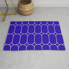 Mod Pods Pattern in Cobalt Blue and Beige Rug Gallery Image 1