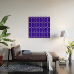 Mod Pods Pattern in Cobalt Blue and Beige Wood Wall Art Gallery Image 2