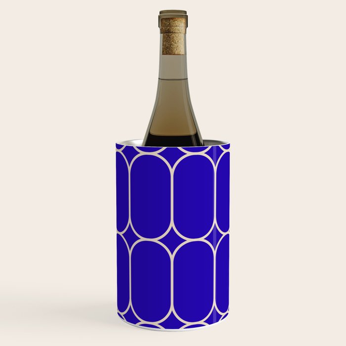 Mod Pods Pattern in Cobalt Blue and Beige Wine Chiller Gallery Image 1