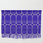 Mod Pods Pattern in Cobalt Blue and Beige Wall Hanging Gallery Image 1