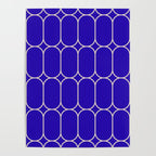 Mod Pods Pattern in Cobalt Blue and Beige Poster Gallery Image 4