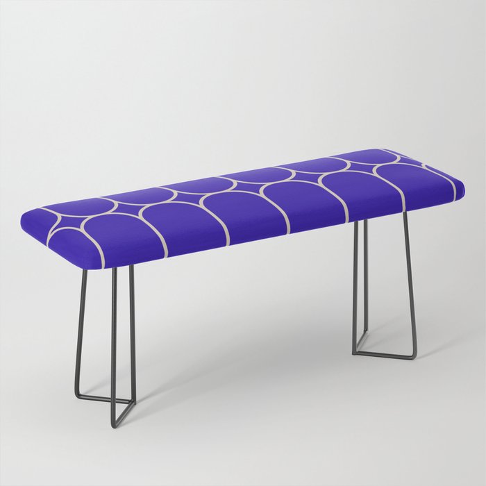 Mod Pods Pattern in Cobalt Blue and Beige Bench Gallery Image 1