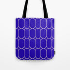 Mod Pods Pattern in Cobalt Blue and Beige Tote Bag Gallery Image 1