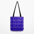 Mod Pods Pattern in Cobalt Blue and Beige Tote Bag Gallery Image 2