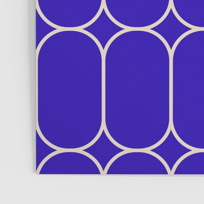 Mod Pods Pattern in Cobalt Blue and Beige Poster Gallery Image 3