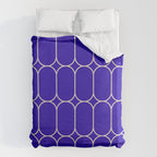 Mod Pods Pattern in Cobalt Blue and Beige Duvet Cover Gallery Image 6