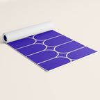 Mod Pods Pattern in Cobalt Blue and Beige Yoga Mat Gallery Image 2