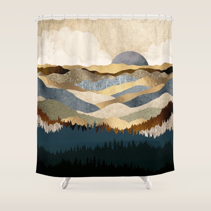 Golden Vista Shower Curtain Gallery Image 1