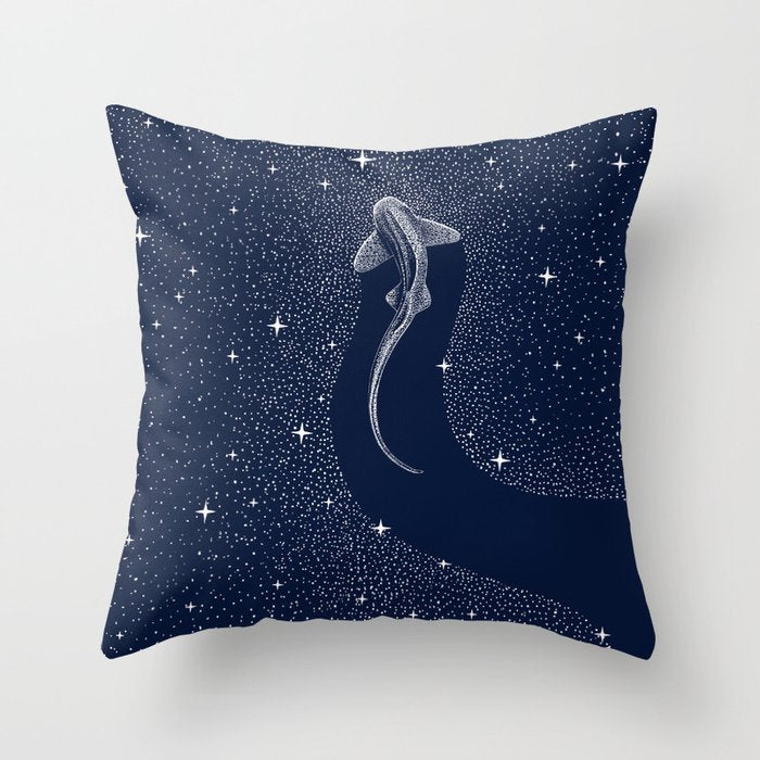 Leopard Shark in Cosmos Throw Pillow Gallery Image 6