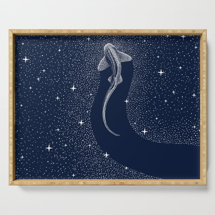 Leopard Shark in Cosmos Serving Tray Gallery Image 1