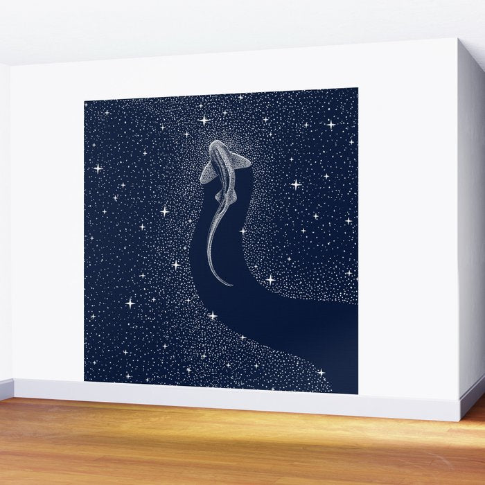 Leopard Shark in Cosmos Wall Mural Gallery Image 2