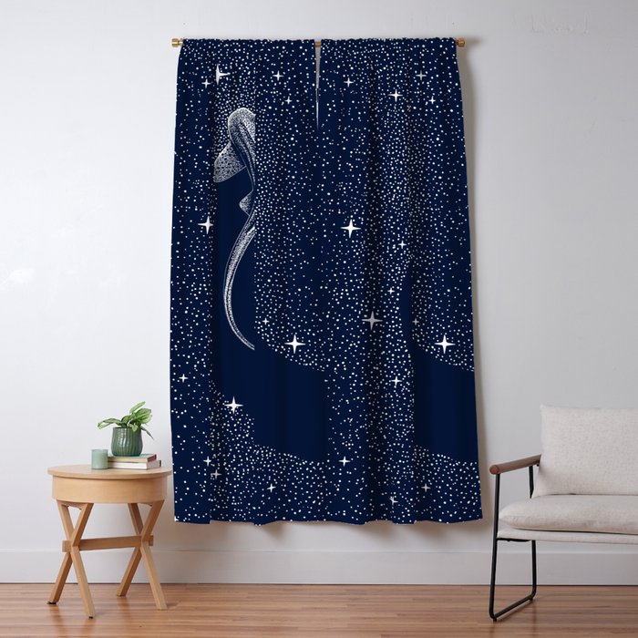 Leopard Shark in Cosmos Window Curtain Gallery Image 1