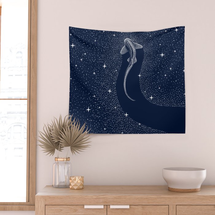 Leopard Shark in Cosmos Wall Tapestry Gallery Image 2