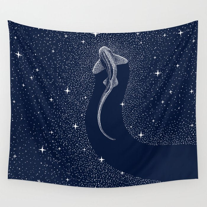 Leopard Shark in Cosmos Wall Tapestry Gallery Image 1