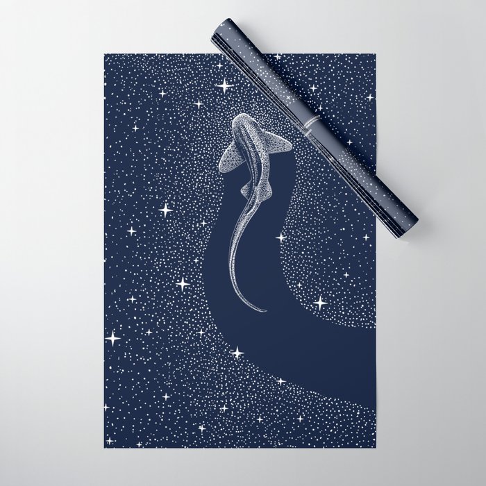 Leopard Shark in Cosmos Wrapping Paper Gallery Image 1