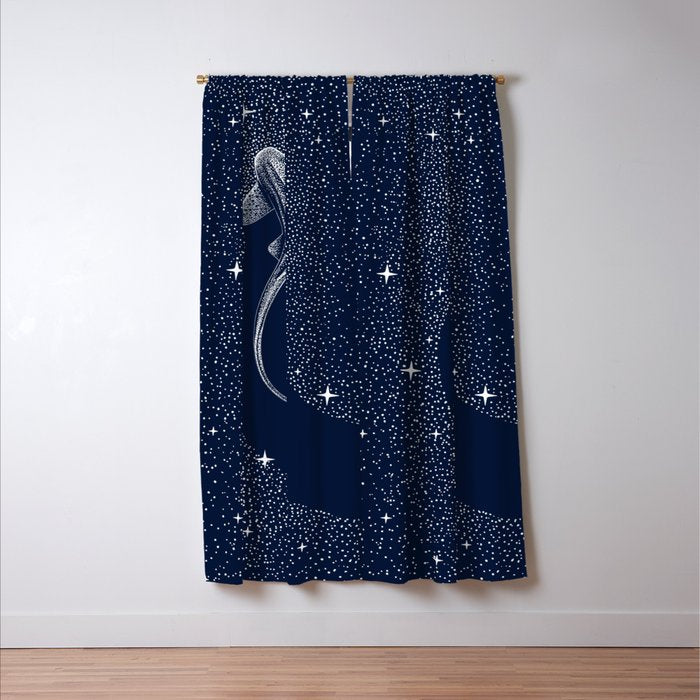 Leopard Shark in Cosmos Window Curtain Gallery Image 3