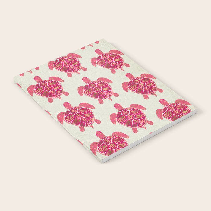 Sea Turtle in Pink & Gold Notebook Gallery Image 2
