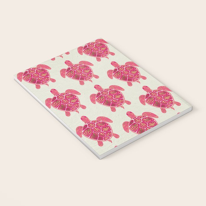 Sea Turtle in Pink & Gold Notebook Gallery Image 3
