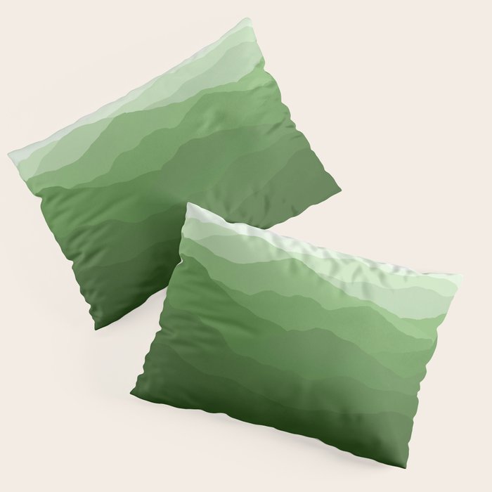 Magical Mountains in Green Pillow Sham Gallery Image 1