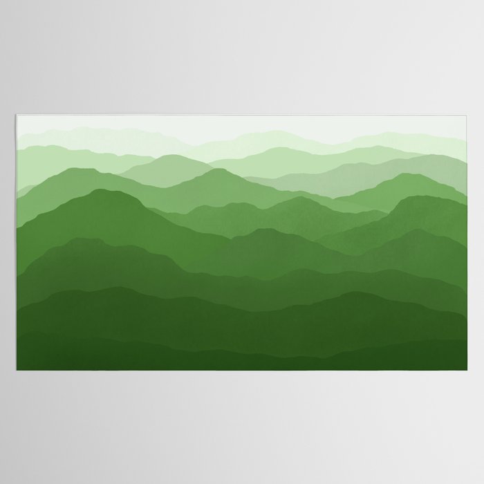 Magical Mountains in Green Tablecloth Gallery Image 2