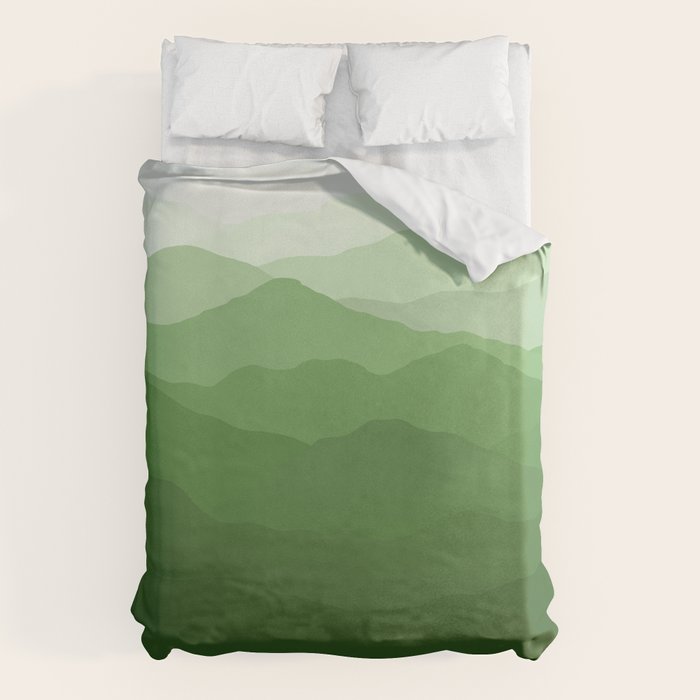 Magical Mountains in Green Duvet Cover Gallery Image 6