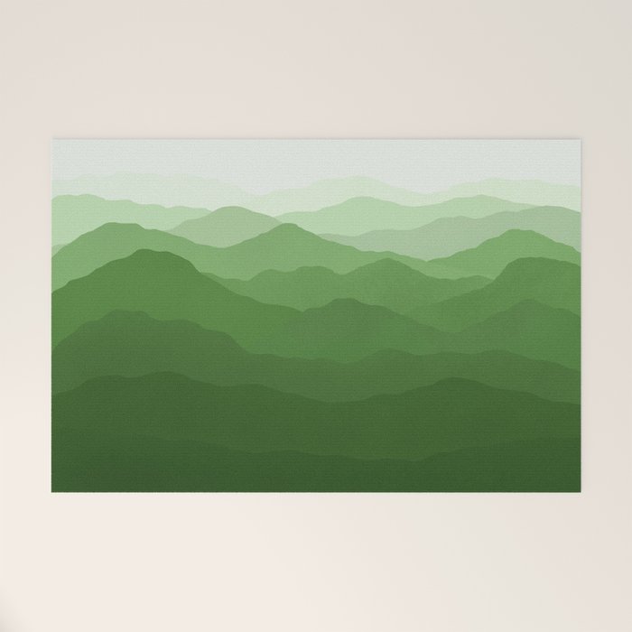 Magical Mountains in Green Welcome Mat Gallery Image 1