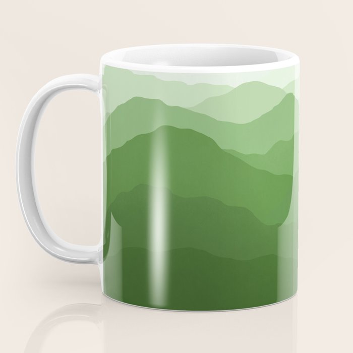 Magical Mountains in Green Coffee Mug Gallery Image 3