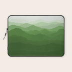 Magical Mountains in Green Laptop Sleeve Gallery Image 1