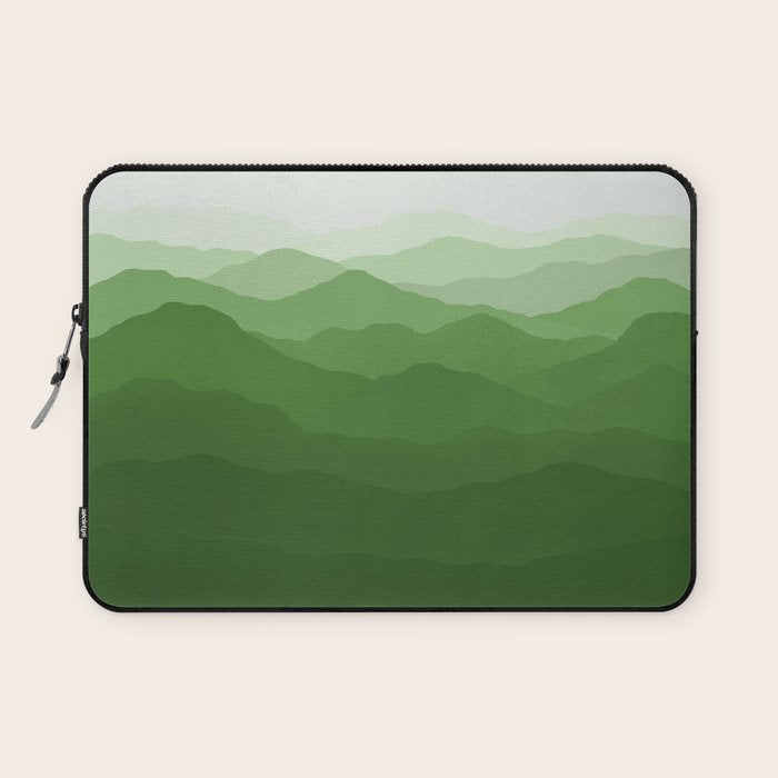 Magical Mountains in Green Laptop Sleeve Gallery Image 1