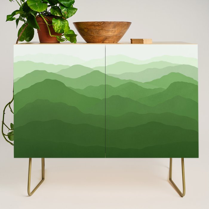 Magical Mountains in Green Credenza Gallery Image 1