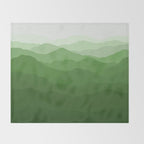 Magical Mountains in Green Throw Blanket Gallery Image 2