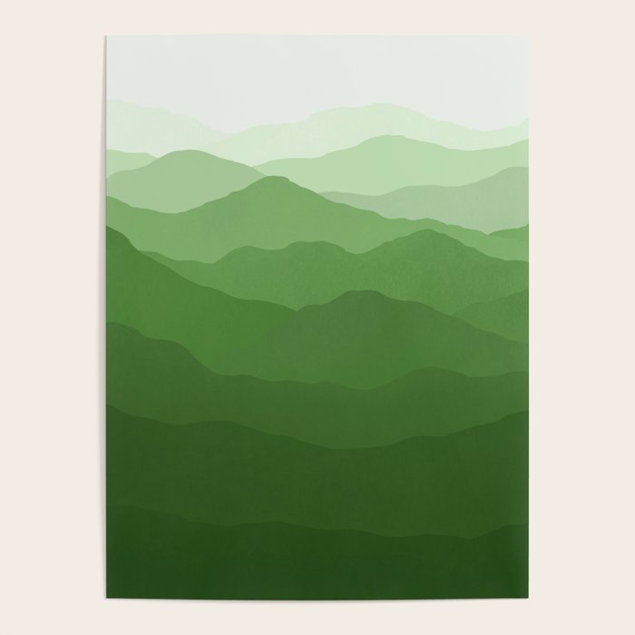Magical Mountains in Green Poster Gallery Image 1