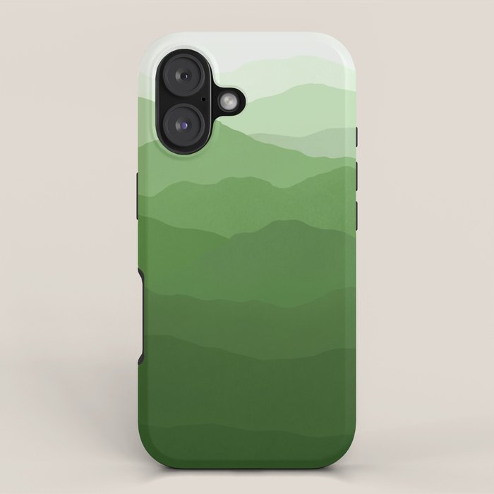Magical Mountains in Green iPhone Case Gallery Image 1