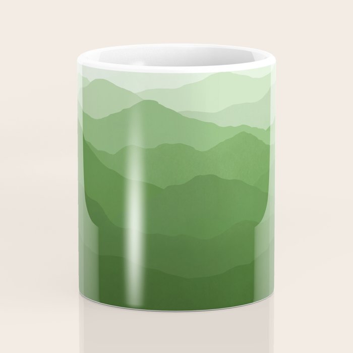 Magical Mountains in Green Coffee Mug Gallery Image 4