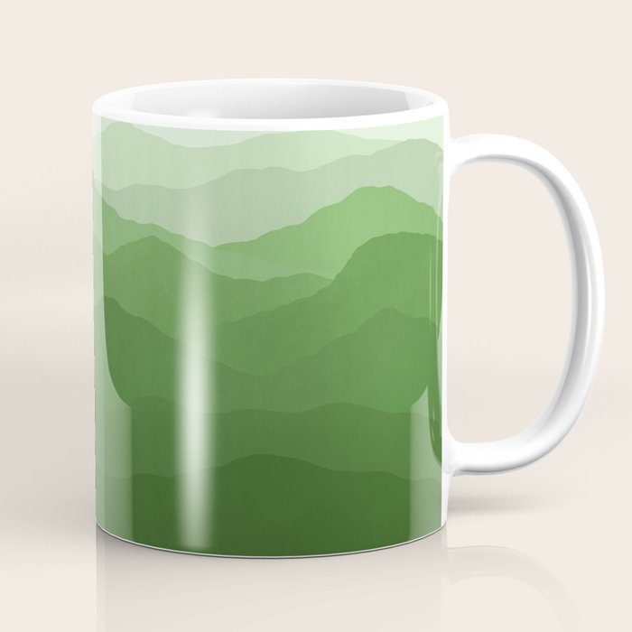 Magical Mountains in Green Coffee Mug Gallery Image 1