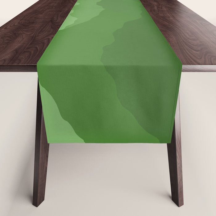 Magical Mountains in Green Table Runner Gallery Image 1
