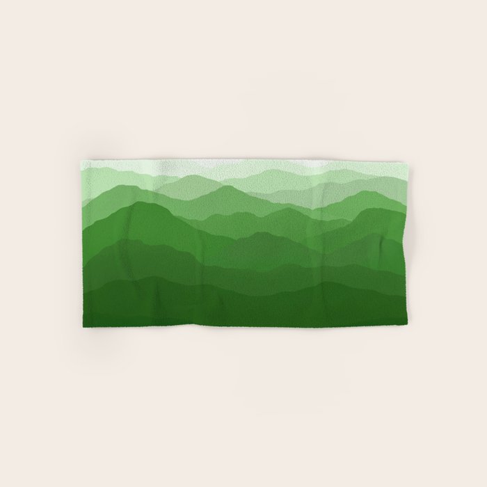 Magical Mountains in Green Bath Towel Gallery Image 1