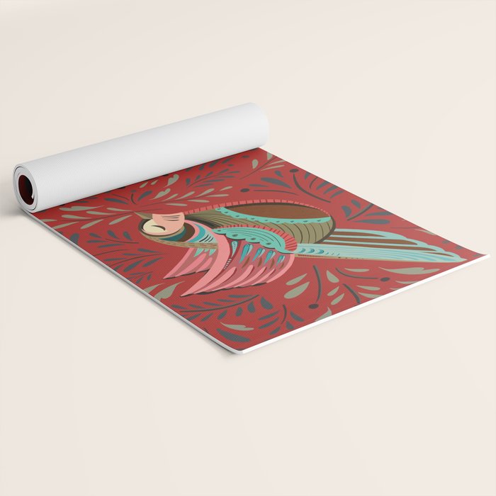 Peace Bird - Red Yoga Mat Gallery Image 2